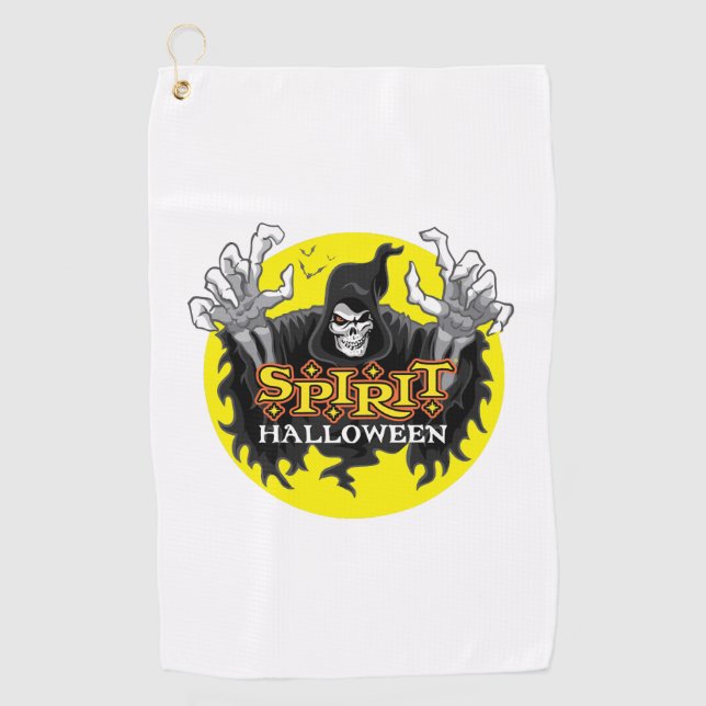 Geist Halloween Golfhandtuch (Vorderseite)