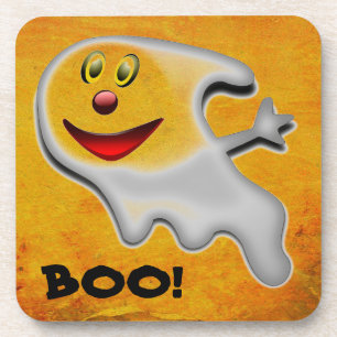 Geist Halloween Hartplastikuntersetzer Getränkeuntersetzer