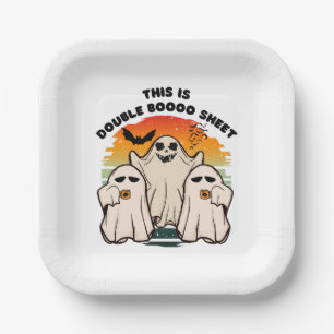 Geist Halloween Kostüm Lustiger Boo Pappteller