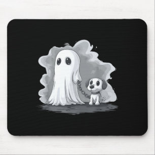 Geist hält Welpen Lustiges Halloween-Kostüm Mousepad