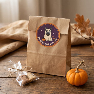 Geist-Hund-Kürbis-Halloween-Geschenk Runder Aufkleber
