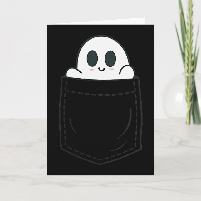 Geist In Cket Halloween  Karte (Vorderseite)
