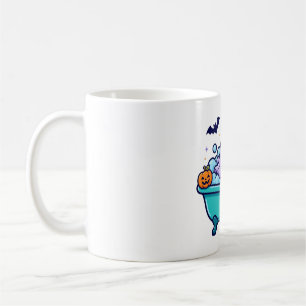 Geist in der Badewanne Gummiente Halloween-Kunst Kaffeetasse