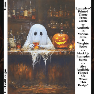 Geist in der Halloween-Bar EA2R Decoupage Seidenpapier