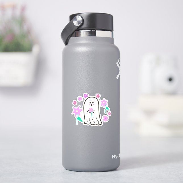 Geist in einem Blumengarten Aufkleber (HydroFlask)