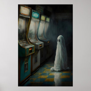 Geist in einem verlassenen Spielhallen, Nostalgiep Poster