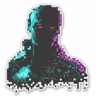 Geist in Wires ASCII Art Aufkleber