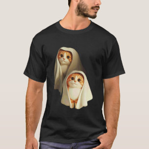 Geist Katzen Meme Lustiges Halloween Kostüm für Mä T-Shirt