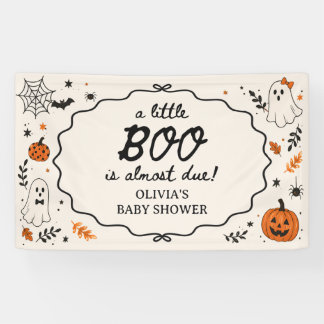 Geist Klein Boo Ist Fällig Halloween Baby Shower Banner