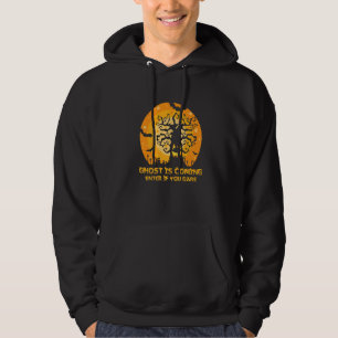Geist kommt Gruseliges Halloween Spukhaft Hoodie