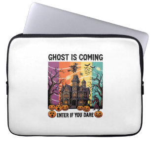 Geist kommt Halloween Spukhaus Hexe Kürbis Laptopschutzhülle