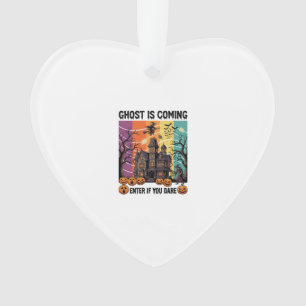 Geist kommt Halloween Spukhaus Hexe Kürbis Ornament