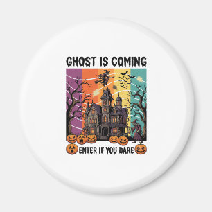 Geist kommt Halloween Spukhaus Hexen Kürbis Magnet