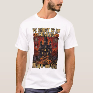 Geist kommt Halloween Spukhaus Kürbisse B T-Shirt