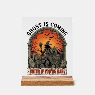 Geist kommt Hexe Friedhof Zombie Hände Hallo Acrylschild