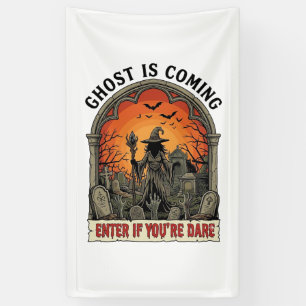 Geist kommt Hexenfriedhof Zombie Hände Hallo Banner