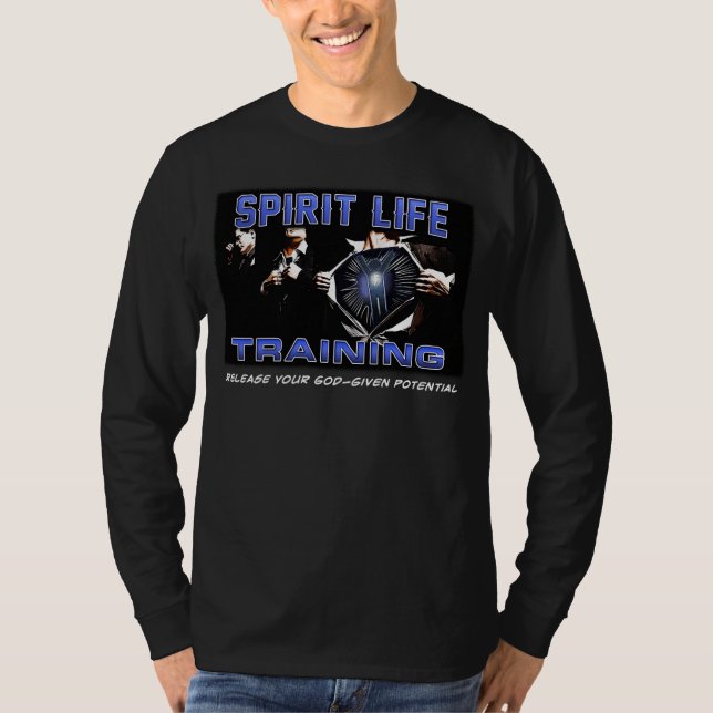 Geist-Leben-Trainingsuperhero-Potenzial-T - Shirt (Vorderseite)