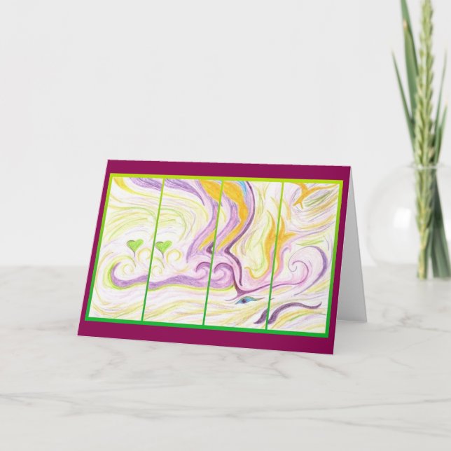 Geist-Liebe-abstrakte Kunst-Gruß-Karte Karte (Vorderseite)