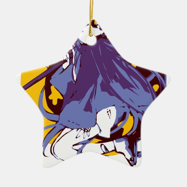 Geist-Mädchen Keramik Ornament (Vorne)