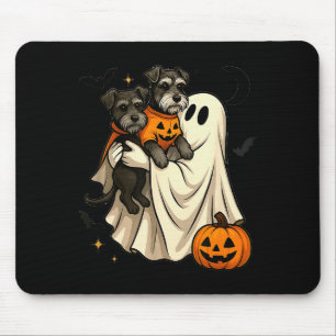 Geist Miniaturschnauzer Hund Halloween Mousepad