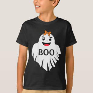 Geist mit Bow Boo Girls Halloween T-Shirt