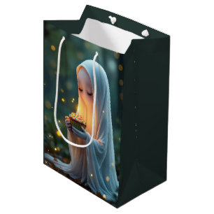 Geist mit einem Geburtstagskuchen Mittlere Geschenktüte