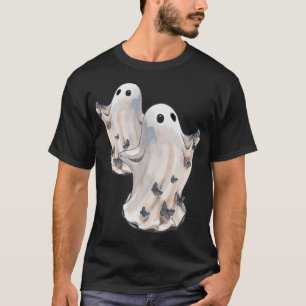 Geist mit kleinen Schmetterlingen Halloween T-Shirt
