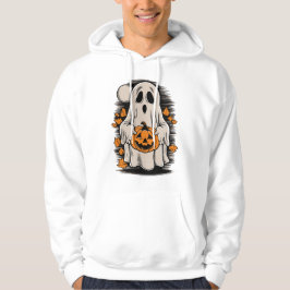 Geist mit Kürbis, Halloween Männer Hoodie