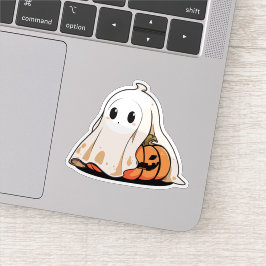Geist mit Kürbisaufkleber Aufkleber