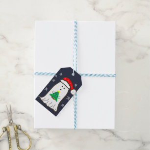 Geist mit Weihnachtsbaum Geschenkanhänger
