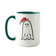 Geist mit Weihnachtsmannmütze