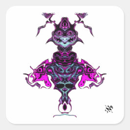 Geist (oder sehr seltsames Huhn) v1 Quadratischer Aufkleber