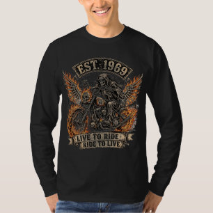 Geist-Reaper-Biker ,Lebe um zu fahren, Fahre um zu T-Shirt