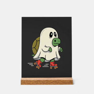 Geist Schildkröte Rollschuhe Halloween Design_1 Acrylschild