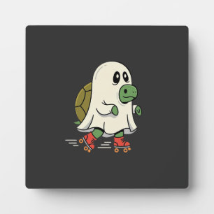 Geist Schildkröte Rollschuhe Halloween Design_1 Fotoplatte