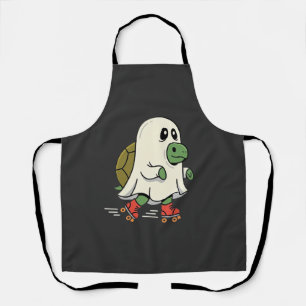 Geist Schildkröte Rollschuhe Halloween Design_1 Schürze