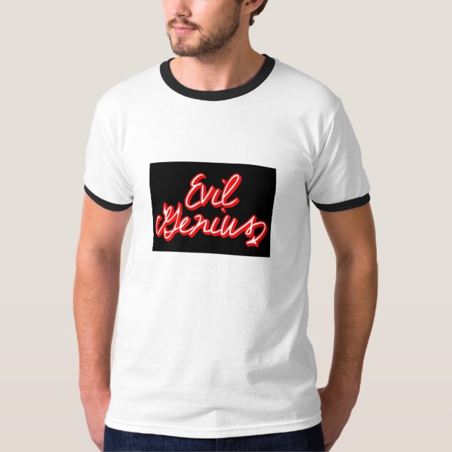 Geist-schwarzer/roter Wecker T-Shirt (Vorderseite)