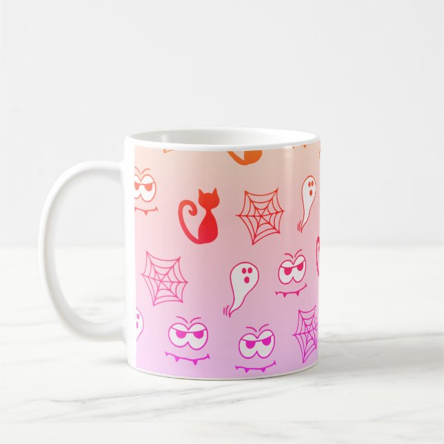 Geist, Spinnennetze und schwarze Katzen Rainbow Pi Kaffeetasse (Links)