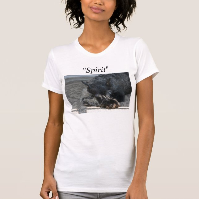 "Geist" Standardschnauzer-Foto-T - Shirt (Vorderseite)