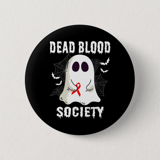 Geist totes Blut Gesellschaft Blutkrebsbewusstsein Button (Vorderseite)