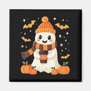 Geist trinkt Kaffee Halloween Süßer Geist Eis Kaff Magnet