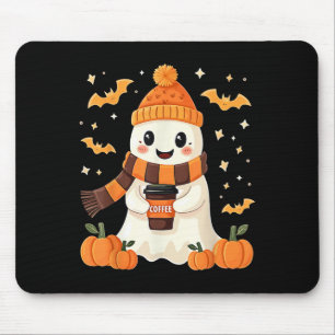 Geist trinkt Kaffee Halloween Süßer Geist Eis Kaff Mousepad