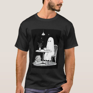 Geist trinkt Tee und liest ein Buch