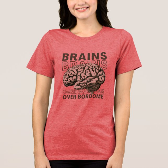 Geist über Langeweile Tri-Blend Shirt (Vorderseite)