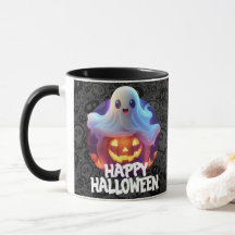 Geist und Kürbis Frohes Halloween