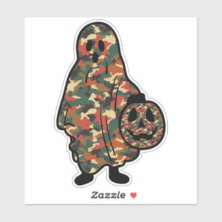Geist und Kürbis in Camouflage Aufkleber