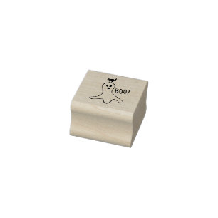 Geist und schwarze Katze Halloween süß Gummistempel