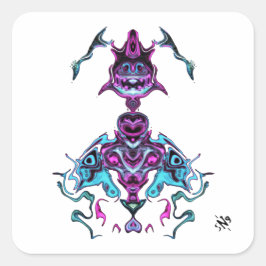 Geist v1.1 quadratischer aufkleber