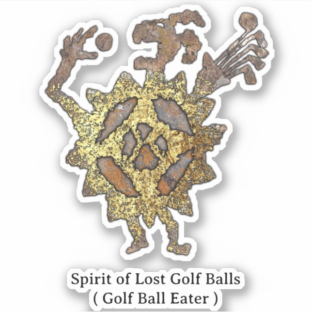 Geist verlassener Golfbälle Aufkleber (Vorderseite)