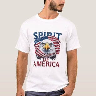 Geist von Amerika Amerikanische Flagge Patriotisch T-Shirt